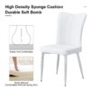 Modern Minimalist Dining Chairs Office Chairs (Set of 2) - White / Silver - Image 7