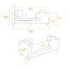 Wide Modern Double Sided Upholstered Chaise Lounge With Throw Pillows - Green - Image 2