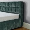 Modern King Size Upholstered Bed With Headboard And Storage Drawer - Blue / Green - Image 11