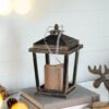Menifee - Lantern With Led Candle, Short (Set of 2) - Bronze - Image 3