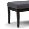 Lacey - Tufted Ottoman Bench - Slate Gray - Image 4