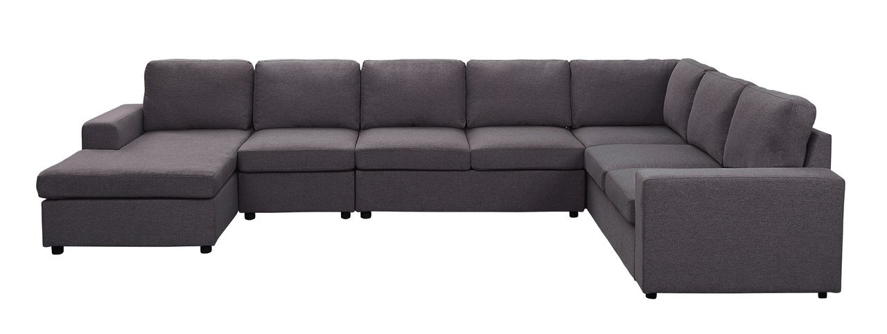 Tifton - Modular Sectional Sofa With Reversible Chaise - Dark Gray - Image 3