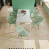 2 Piece Durable Single Chair With Mesh Hollow Out Design - Light Green - Image 9