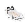 Colen - Twin Car Bed With LED - White - Image 7