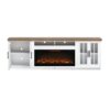Hampton - Fireplace TV Stand Console For TVs Up To 100" - Jasmine Whitewash / Barnwood - Image 6