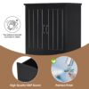 Stylish Bathroom Storage Cabinet With 2 Laundry Baskets And Drawer - Black - Image 11