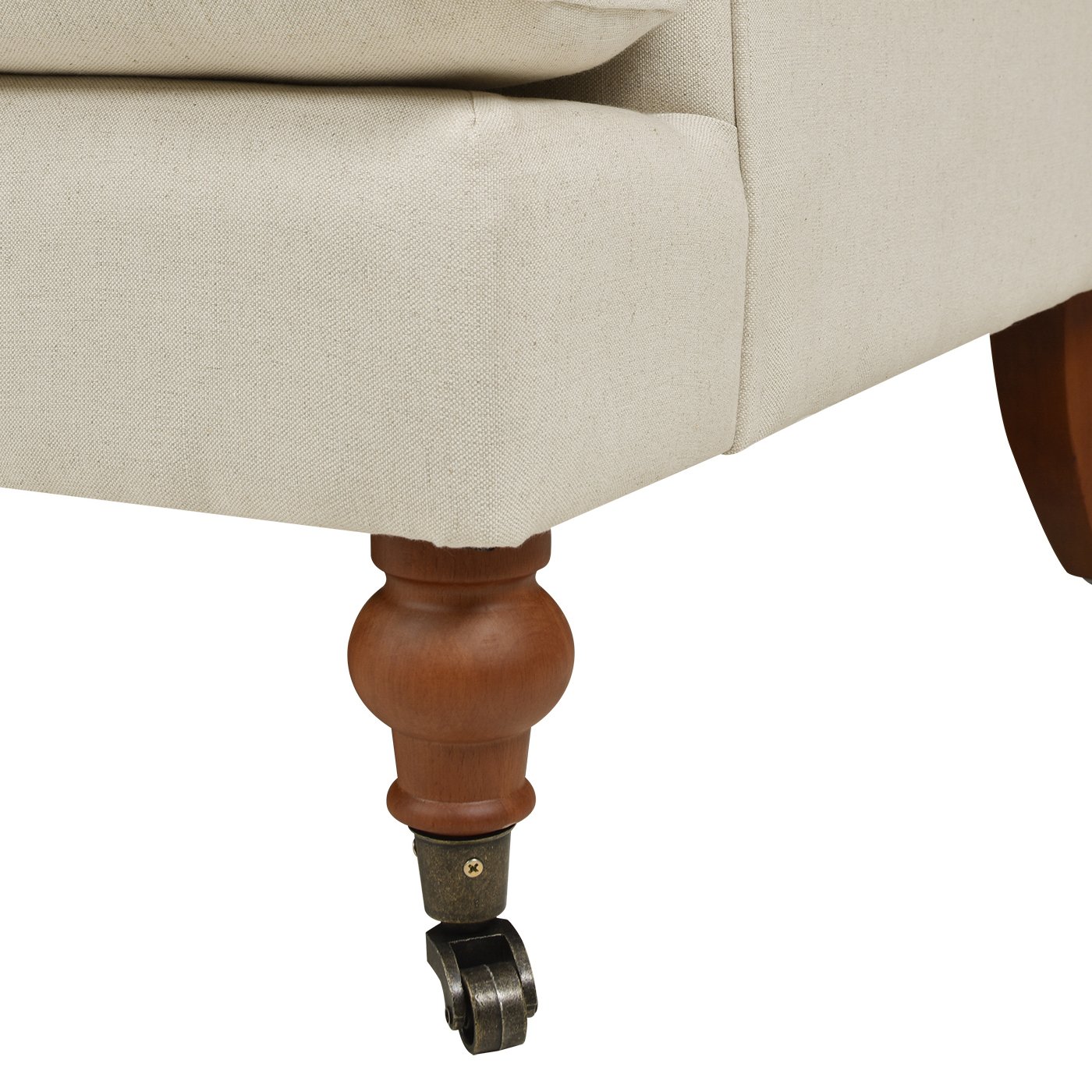 Alana Lawson - Three Cushion Tightback Sofa - Light Beige - Image 5