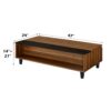 Avala - Coffee Table With Lift Top - Walnut / Black - Image 9