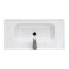 Modern Freestanding 32" Bathroom Vanity With Ceramic Sink, Hot And Cold Faucet, 2 Door Cabinet & Open Iron Shelf, Magnesium Oxide Frame - Natural - Image 15