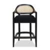 Americana - Mid-Century Modern Cane Back Counter Stool - Jet Black - Image 19
