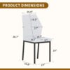 Luxury Simple Chair (Set of 4) - White / Black - Image 3
