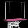 Hydraulic Pet Grooming Table With"H" Arm - Pink - Image 6