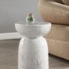Dylana - Natural Fiber Concrete Accent Table - Gray - Image 4