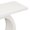 Console Table With Oval Base And Reinforced Bottom Plate For Stability - Beige - Image 9