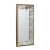 Antique Rectangle Mirror With Floral Accents, Mirrored Display Tray, Wall Mirror - Silver - Image 5