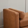 Elegant Upholstered Bench, Daybed, Ottoman With Wood Legs & 2 Bolster Pillows - Brown - Image 9