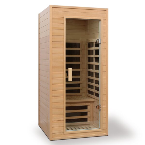 Hemlock - 1 Person Far Infrared Roof Embedded Indoor Sauna Room - Natural