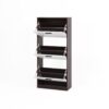 Modern Freestanding Shoe Storage Cabinet With 3 Flip Drawers - White / Walnut - Image 20
