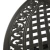 Outdoor Expandable Aluminum Dining Table, Hammered, Latticework Design - Bronze - Image 7