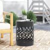 Outdoor, Metal End Table Large - Black - Image 5