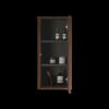 Striped Walnut Bathroom Floating Side Cabinet, Wall-Mounted Storage Cabinet For Small Spaces - Walnut - Image 3