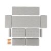 Roma - Modern 3 Seater Sofa Couch For Living Room Upholstered Fabric - Beige - Image 7