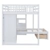 Full Over Twin Bunk Bed With Wardrobe, Drawers - White - Image 6