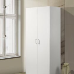 Michael - Double Door Wardrobe Cabinet Armoire With Shelf And Hanging Rod - White