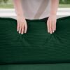 Classic Modern Comfortable Single Chair Deep Seat Sofa With Footstool Living Room & Bedroom - Green - Image 14