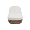 Willow - Sunbrella Upholstered Woven Patio Lounger, Wicker Frame - Wheat Beige / Golden Brown - Image 5
