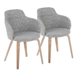Boyne - Contemporary Dining / Chair (Set of 2) - Whitewashed / Dark Gray