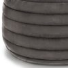 Vivienne - Round Pouf - Gray - Image 3