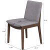 Laura - Mid-Century Modern Solid Wood Dining Chair (Set of 2) - Gray - Image 15
