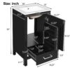 18" Bathroom Vanity With Sink, Soft Close Drawers, Door Organizer, Divider Drawer, Adjustable Foot Pads - Black - Image 3