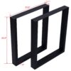 Square Table Legs 28X 24", Wide Metal Table Legs, Heavy Duty Steel Desk Legs Table Leg Dining Table Legs Coffee Desk Leg (Set of 2) - Black - Image 2