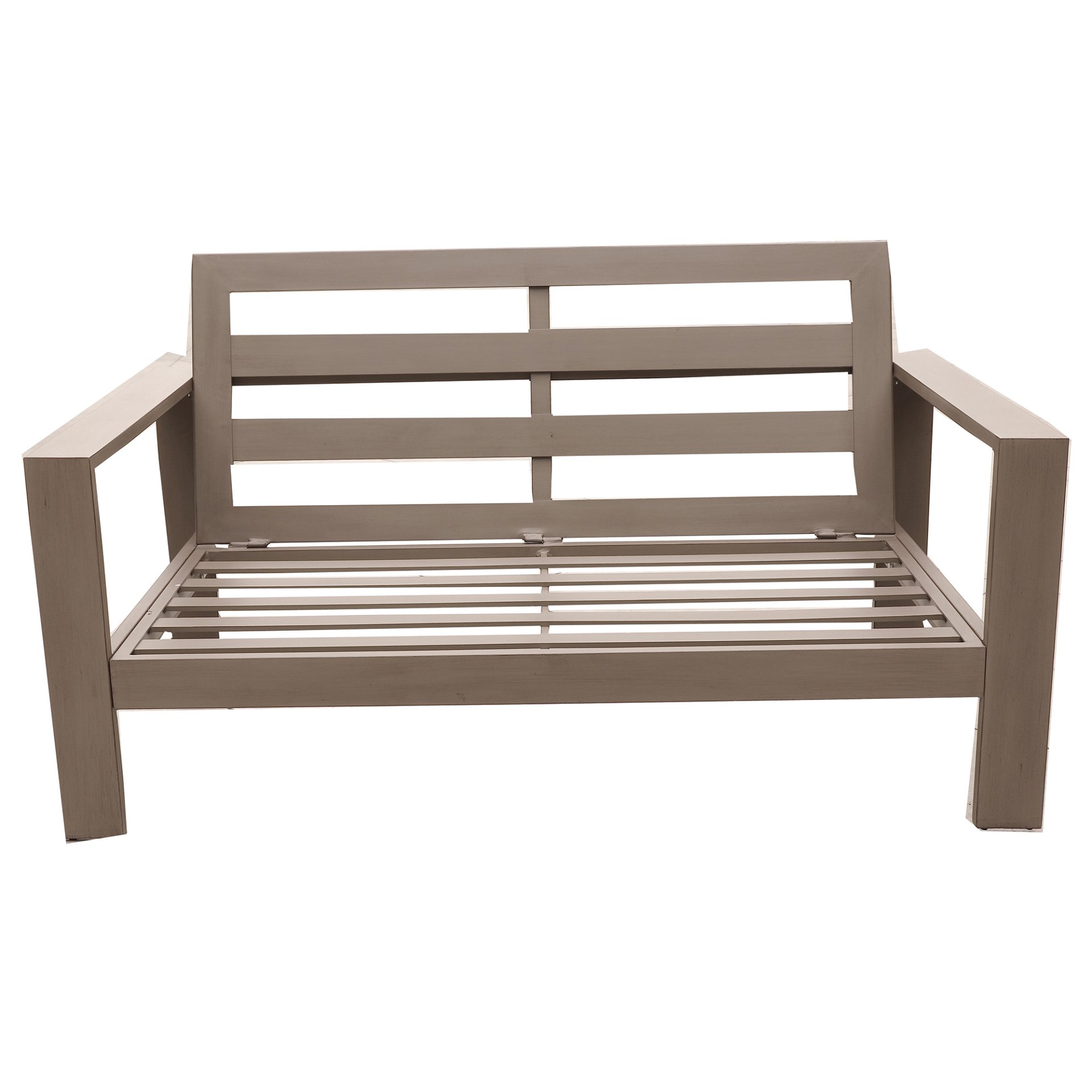 Loveseat, Wood Grained - Light Brown - Image 8