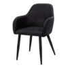 Dining Chair, Side, Upholstered For Dining Room (Set of 2) - Black - Image 3