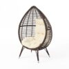 Cutter Teardrop Patio Chair With Water Resistant Cushion - Multi / Brown / Beige - Image 5