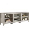Benito - Wide TV Stand With Open Shelves And Cable Management - Dusty Gray - Image 7