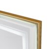 LED Bathroom Beveled Mirror, 3000 - 6000K Gradient Front And Backlit LED Mirror For Bathroom, 3 Colors Dimmable, Ip54 Enhanced Anti - Fog, Hanging Plates Wall Mount Lighted Mirror - Gold - Image 3