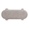 Hugo - Oval Fully Upholstered Storage Bench - Brown - Image 2