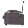 Modern Velvet Loveseat Futon Sofa W / Pullout Bed, Adjustable Reclining Backrest, Toss Pillows - Dark Gray - Image 13