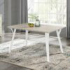 Roundhill - 5 Piece Dining Set, Dining Table With 4 Windsor Chairs - Brown / Antique White - Image 3