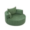 360° Swivel Chair Accent Barrel Chair Swivel Round Sofa Chair With 3 Removable Pillows For Living Room, Office And Hotel - Green - Image 18