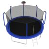 Trampoline With Basketball Hoop, Astm Approved Reinforced Type Outdoor Trampoline With Enclosure Net - Blue - Image 4