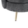 Polyester Fiber Loveseat Sofa Chair Upholstered Couch With Golden Metal Legs Club 2 Seat Sofa For Living Reading Room Bedroom Apartment Small Space Dorm - Gray - Image 12