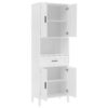 Tall Bathroom Cabinet With Drawer And Adjustable Shelves - White - Image 11