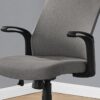 Office Chair, Adjustable Height, Swivel, Ergonomic, Armrests, Contemporary Comfortable Seating - Gray - Image 2