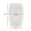Lilac - Mosaic Side TableCeramic Tile Top & Iron Frame Indoor / Outdoor Use - White - Image 3