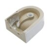 Modern Rectangle Wall Mount Bathroom Sink With Single Faucet Hole - White - Image 9